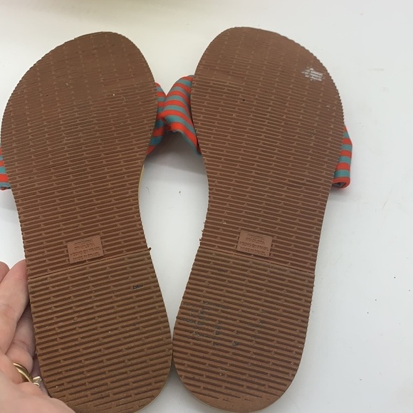 Havaianis blue red striped flip flop sandals 37/38. FFT0518C - Picture 6 of 6
